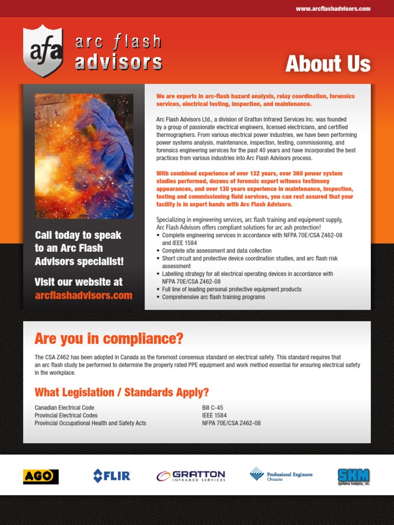 Arc Flash Safety and Compliance Services | PDF | Power Engineering ...