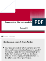 Economics, Markets and Organizations: Tutorial 11