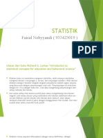 Tugas Statistik Faisal Nobyyandi (933423019)