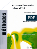 Mouvement Brownien Et Calcul D'itô Cours Et Exercices Corrigés (2008 Editions Hermann)