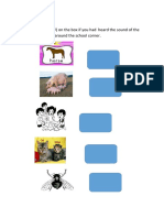 Activity 1 Put A Smiley Face ( ) On The Box If You Had Heard The Sound of The Following Drawings Around The School Corner