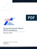 Nonconformance Report (NCR) Guidelines: February 2020