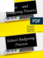 Budget An D Budgeting PR Ocess