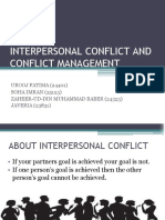 Interpersonal Conflict and Conflict Management