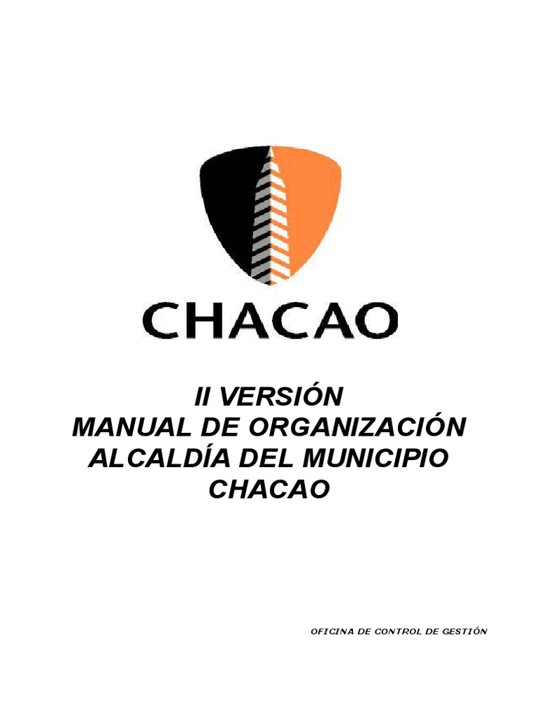 Manual de Organizacion Chacao | PDF | Gobierno local | Alcalde