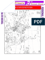 Los Continentes para Tercero de Primaria