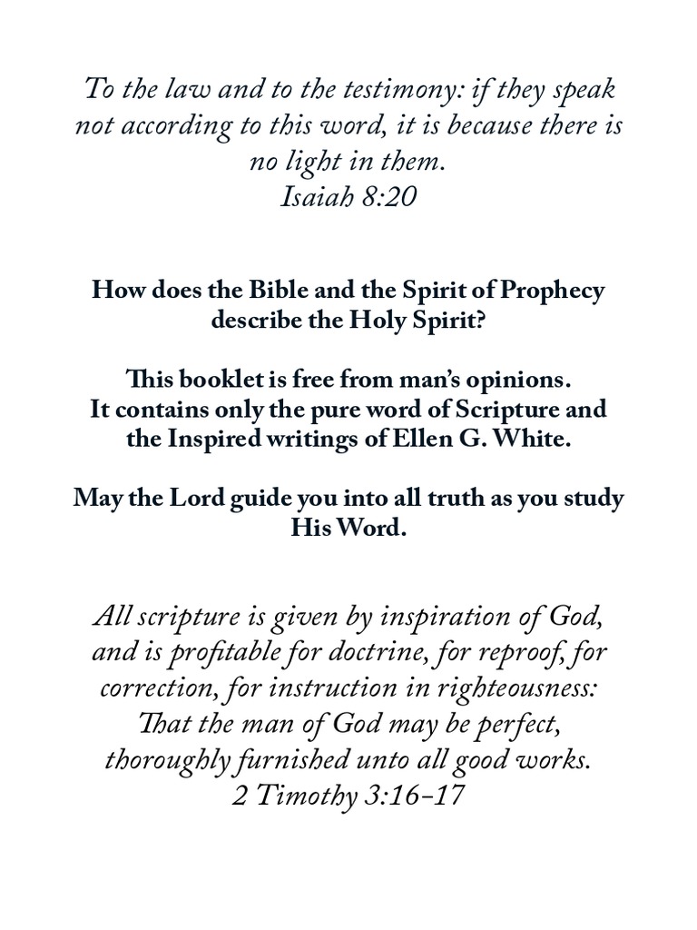 Holy Spirit Pdf God The Father Jesus