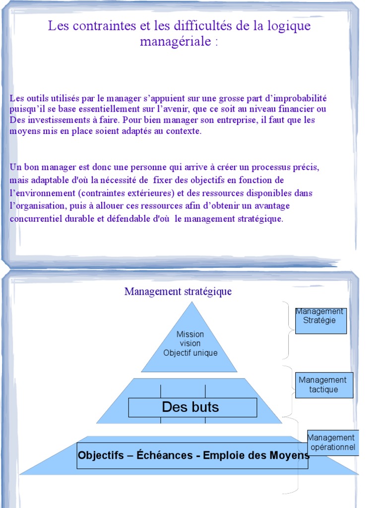 Management stratégique et vision d'entreprise | PDF | Gestion ...