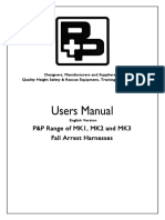 Users Manual: P&P Range of MK1, MK2 and MK3 Fall Arrest Harnesses