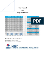 Daily Plant Report User Manual