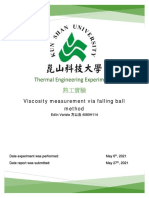Lab 5 - Viscosity Measurement Via Falling Ball Method PDF