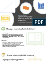 Marketing Public Relations: Dr. Wisnu Widjanarko, M.Si., MIPR., CPR