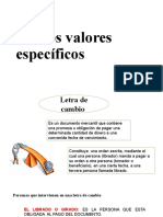 Semana 8 TITULOS VALORES ESPECIFICOS