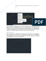 Rutina Lisp para Etiquetado Completo de Parcelas y Generación de Cuadros Con Datos Técnicos Versión 3