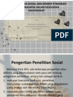 Jenis Penelitian Sosial Dan Konsep Etnografi Dan Aplikasinya