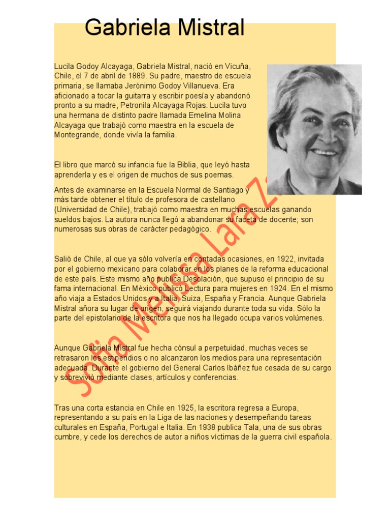 Gabriela Mistral Pdf Poesia