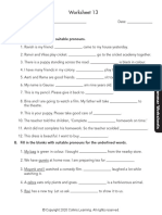 Pronouns Practise Worksheet