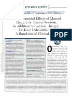 Abbott 2015 - The Incremental Effects of Manual Therapy or Booster Sessions in Addition To Exercise Therapy For KneeOA - A RCT