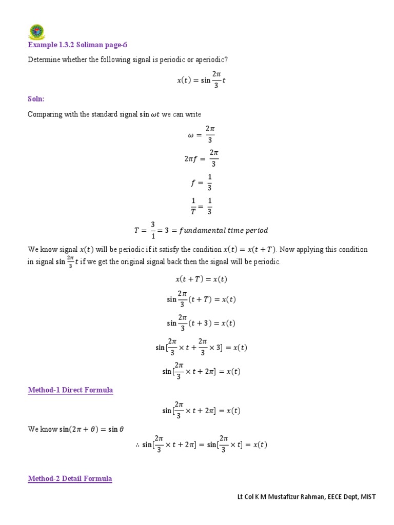 2 (Periodic & Aperiodic) | PDF | Trigonometric Functions | Sine