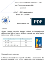 Aula II - Hidrocarbonetos - Pate II - Alcenos