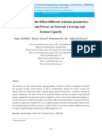 Investigation of The Effect Different Antenna Parameters (Height, Tilt, and Power) On Network Coverage and System Capacity