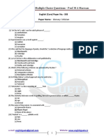 English GUETA - Multiple Choice Questions - Prof. M A Macwan