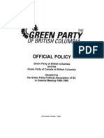 green party of british columbia official policy