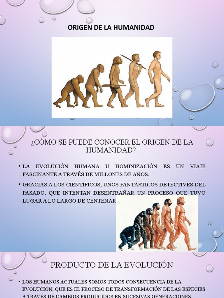 Origen de La Humanidad | PDF | Homo | Evolución humana