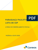 CEP Paraguaçu Paulista