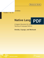 Native Languages Ontario Curriculum Guide_Oneida, Cayuga, Mohawk