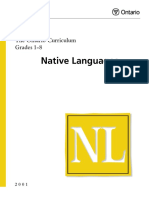 Ontario Native Languages Grades 1 - 8 Curriculum