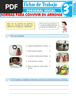Normas de Convivencia para Cuarto Grado | PDF | Crecimiento personal y ...