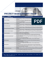 NO Personnel Minimum Qualification Project Management Team (PMT)