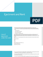 Ejectment and Rent Law under the Code