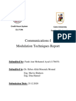 Credit Hours System Cairo University - Modulation Techniques Report