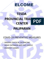 Welcome: Tesda Provincial Training Center Paliparan