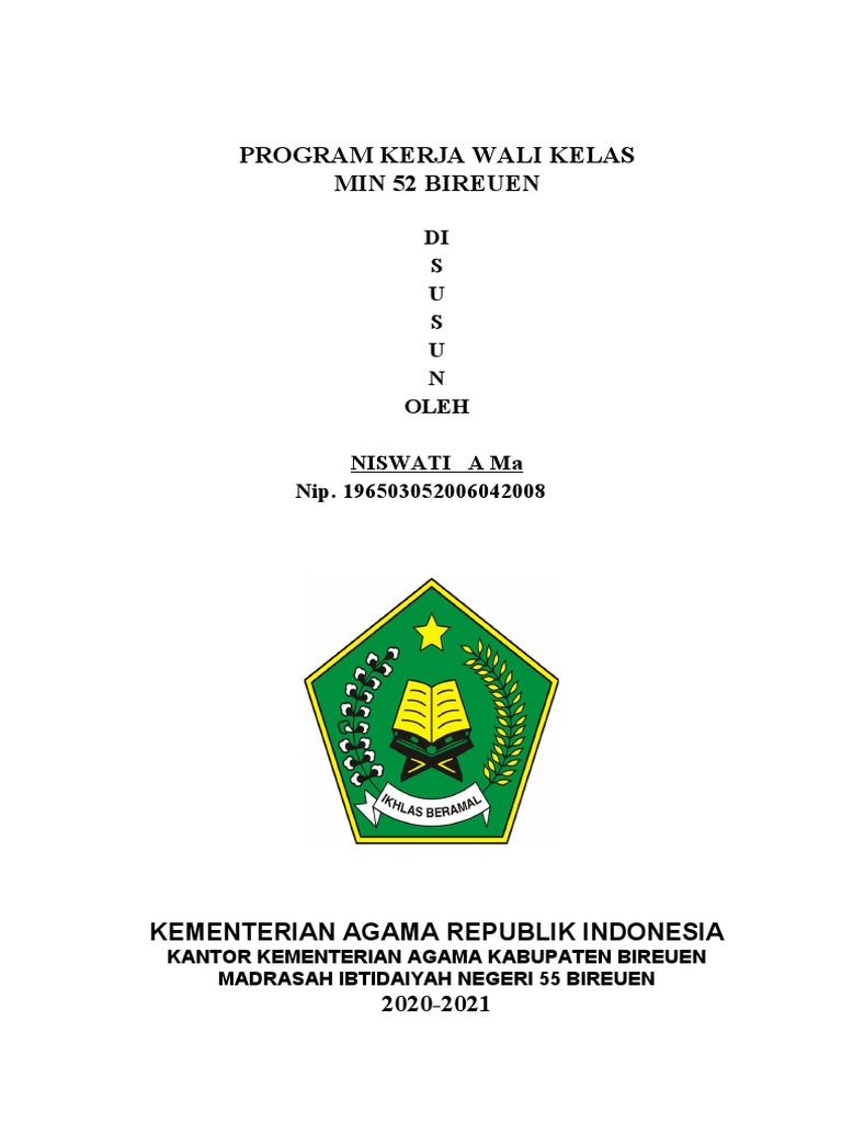 Cover Program Wali Kelas | PDF