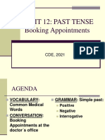 Unit 12: Past Tense Booking Appointments