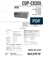 Manual de Reparación Sony CDP-CX355