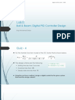 Digital PID Controller Design for Ball and Beam System