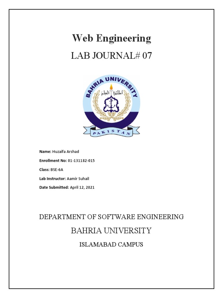 WE Lab 6 Huzaifa 015 | PDF | J Query | World Wide Web Consortium Standards