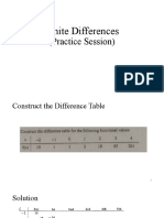 Finite Differences: (Practice Session)
