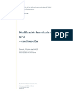 IFAB Circular No. 20 - Modificacion Transitoria Regla III