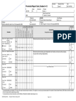 Provincial Report Card, Grades 9-12: Courses Comments