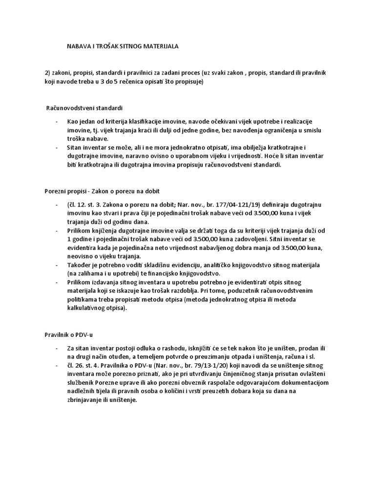 Sitni Inventar | PDF