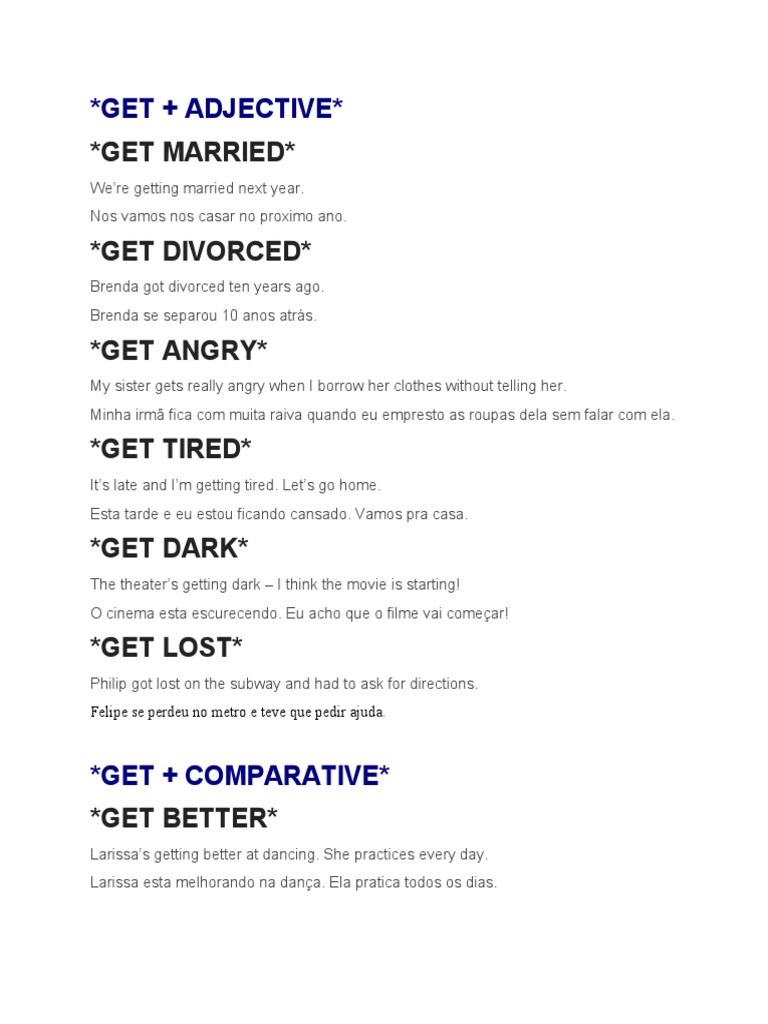 How To Use Phrasal Verb Get in English | PDF | Language Mechanics ...