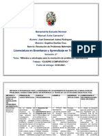 Métodos y Estrategias para La Resolución de Problemas Matemáticos