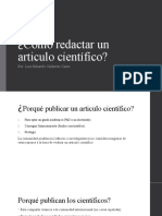 Cómo redactar un articulo científico