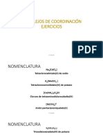 Complejos de Coordinación Ejercicios