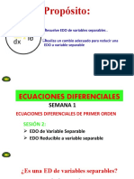 EDO Variables Separables Cambio Variable